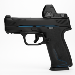 MPA DS9 Hybrid / IDPA V2 Black, Blue Accents A2 Matte Comp Trij Co-Witness w/ Black SRO