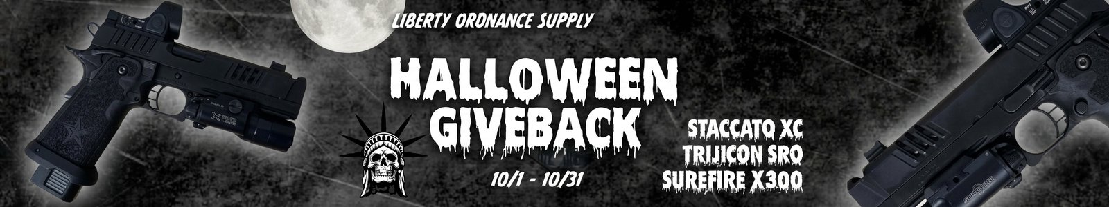 Halloween Giveback, October 1 to 31: win a Staccato XC with Trijicon SRO and SureFire X300